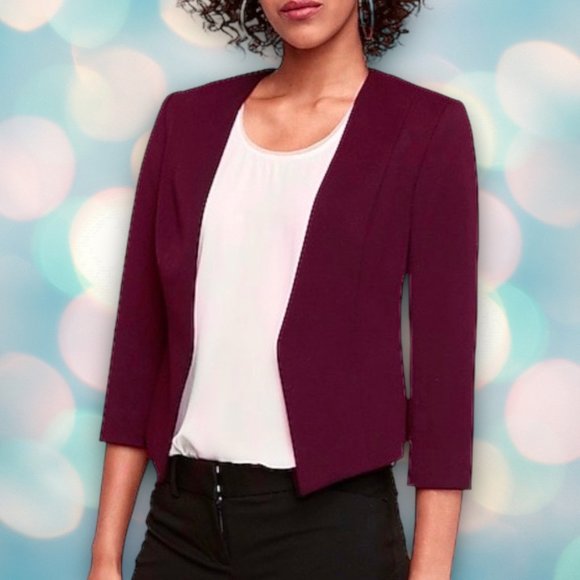 Express Jackets & Blazers - EXPRESS Women’s Open Front Collarless Blazer Jacket Size 4